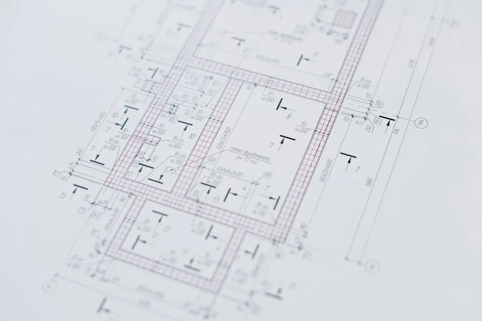 Construction blueprints and plans for project document control