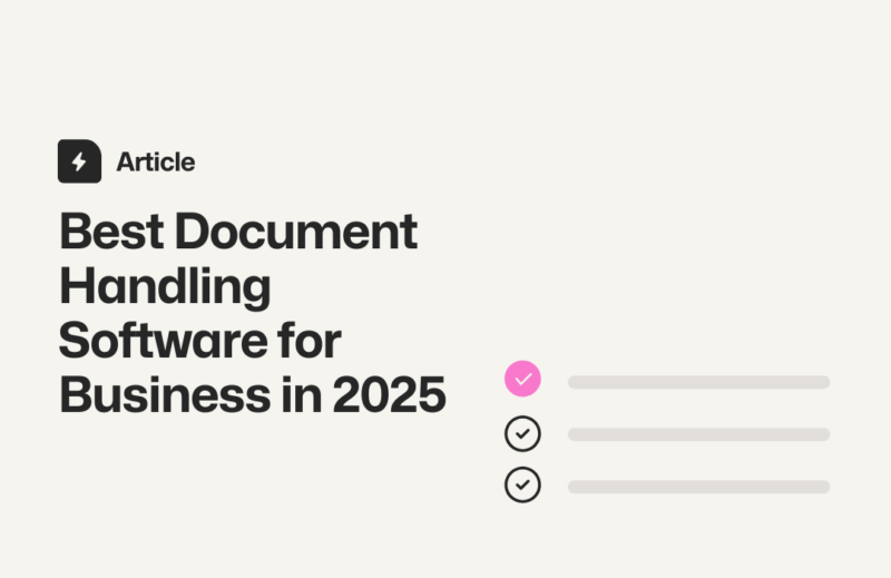 Article on document handling software