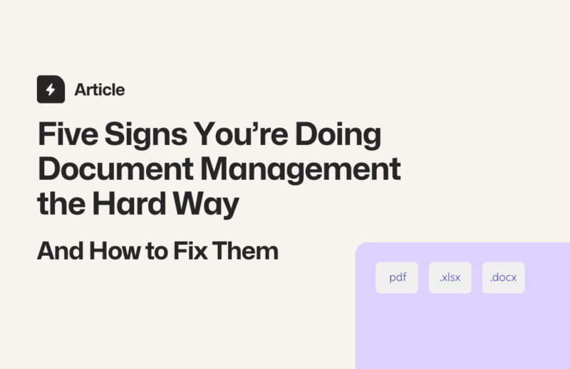 Article about document management issues