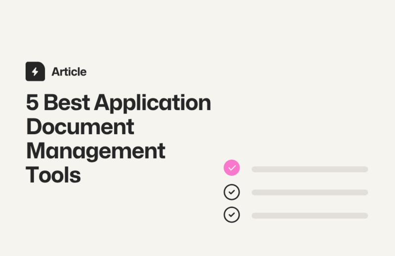 Top five document management tools article