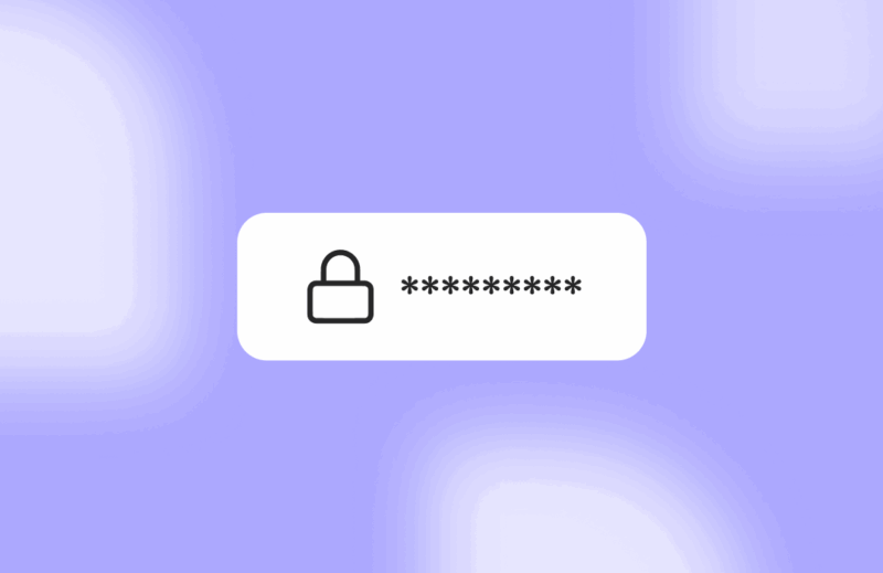 Password input field with lock icon