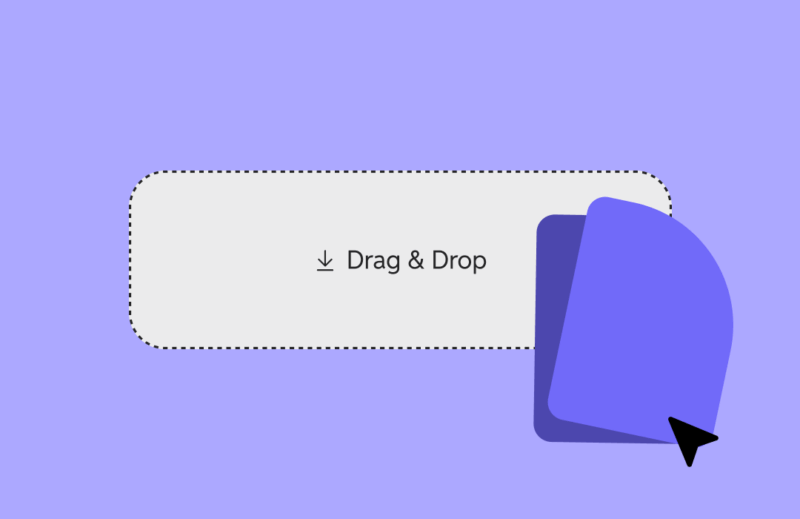 Drag and drop interface illustration