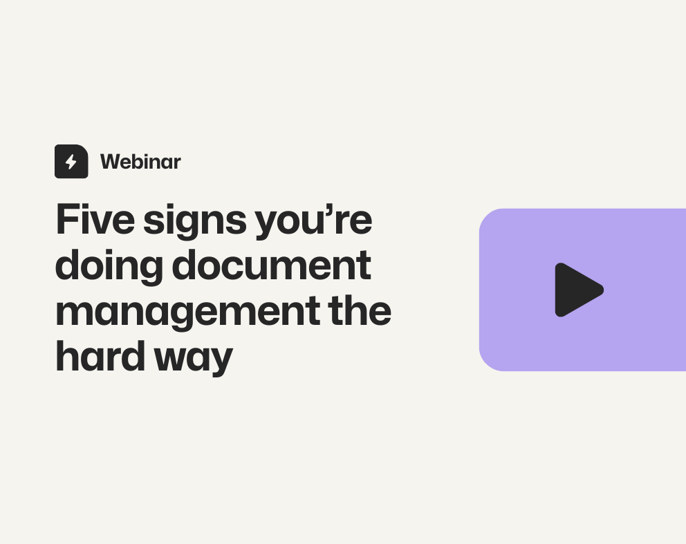 Webinar on document management challenges