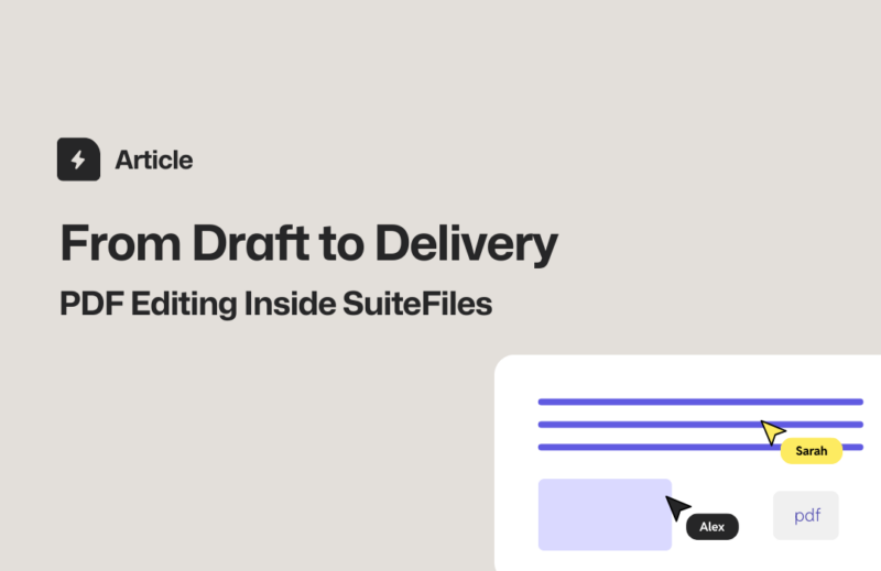 Image for an article about PDF Editing feature inside SuiteFiles.