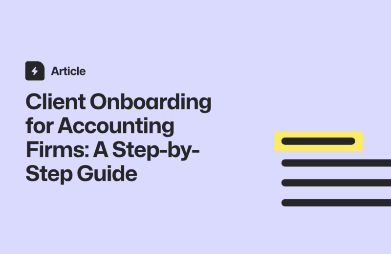 graphic with an image depicting a paragraph with the supporting text 'Client Onboarding for Accounting Firms: A Step-by-Step Guide'.